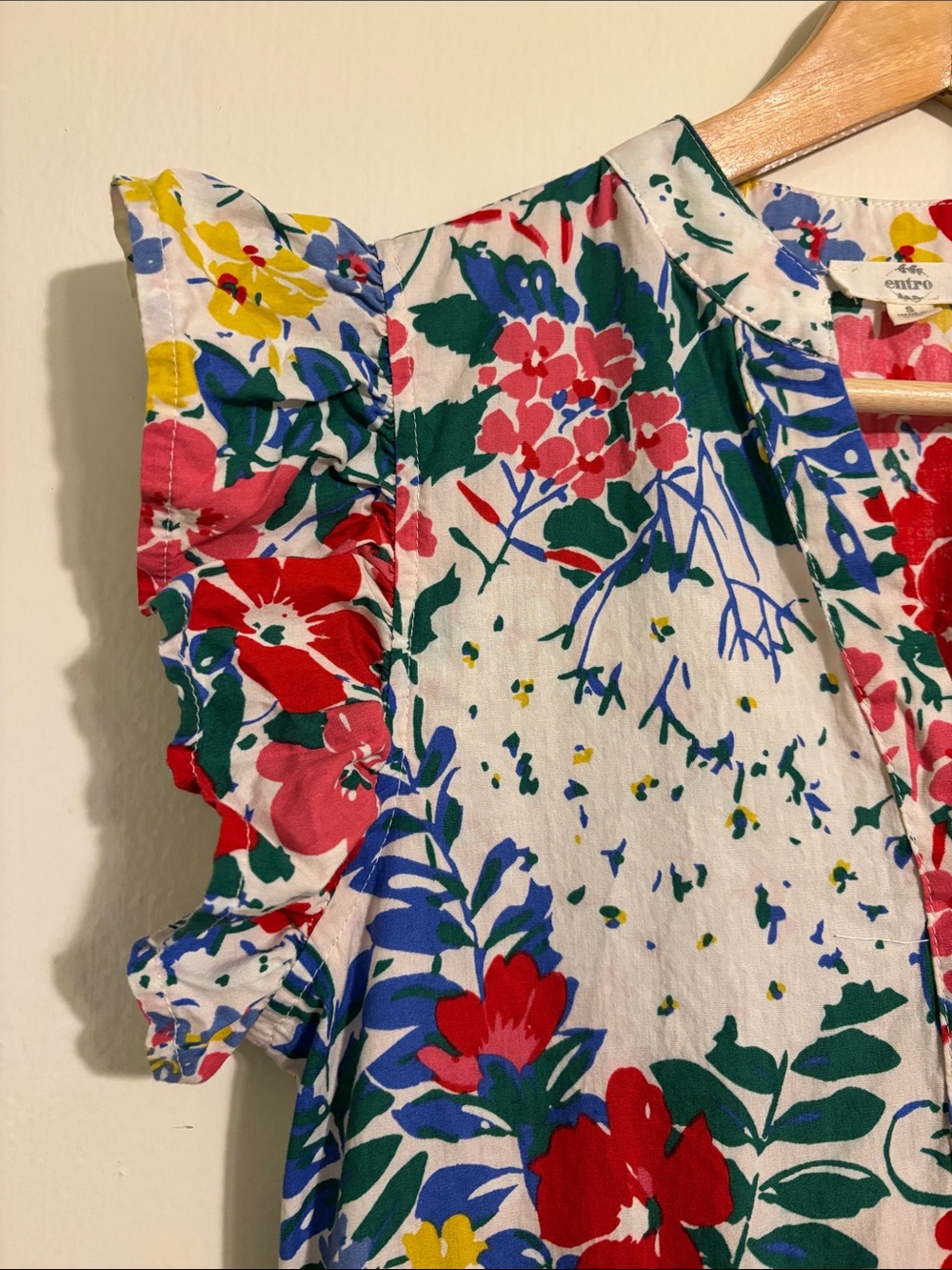 Entro White Floral Tiered Midi Dress - Picture 3 of 4